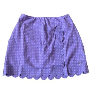 NWT Foray Golf Core Scalloped Edge Faux Wrap Skort Sz M Purple Activewear Preppy